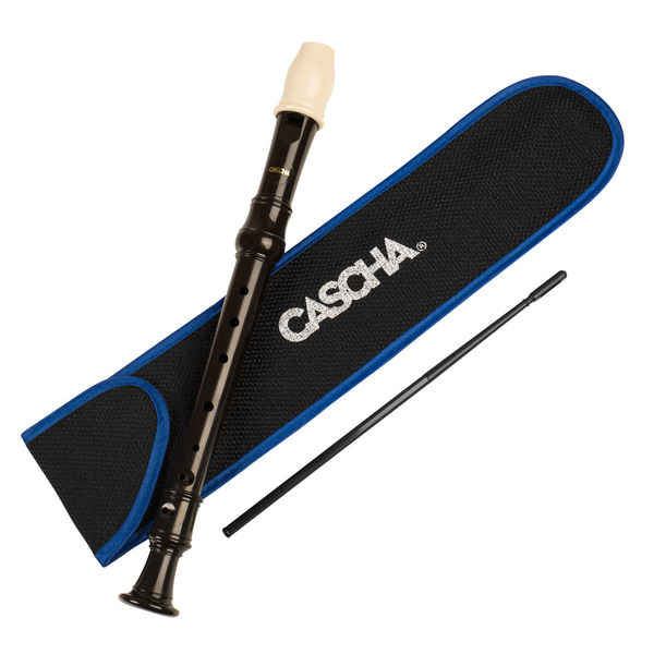 Kunststoff Sopranblockflöte braun - Deutsche Griffweise  (inkl. Flötentasche, Wischer und Gifftabelle)  