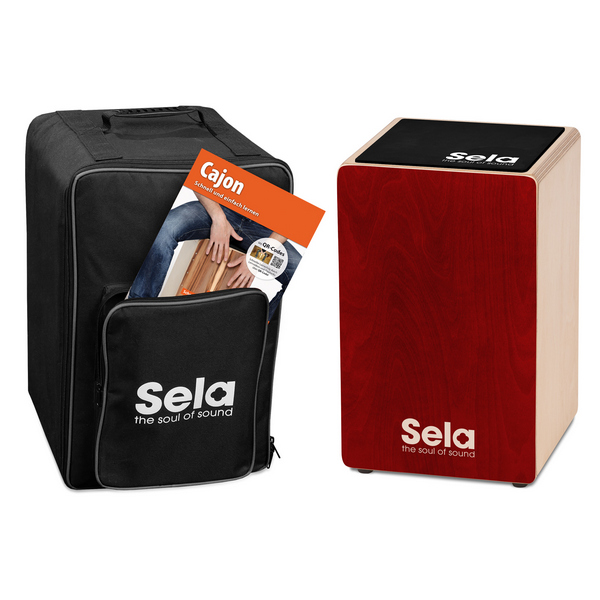 Primera Red Bundle (Cajon, Rucksack, Pad und Schule)&nbsp;&nbsp;&nbsp;&nbsp;Sela