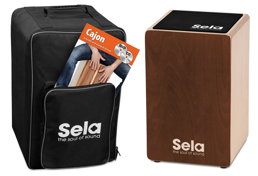 Primera Brown  Bundle (Cajon, Rucksack, Pad und Schule)&nbsp;&nbsp;&nbsp;&nbsp;Sela