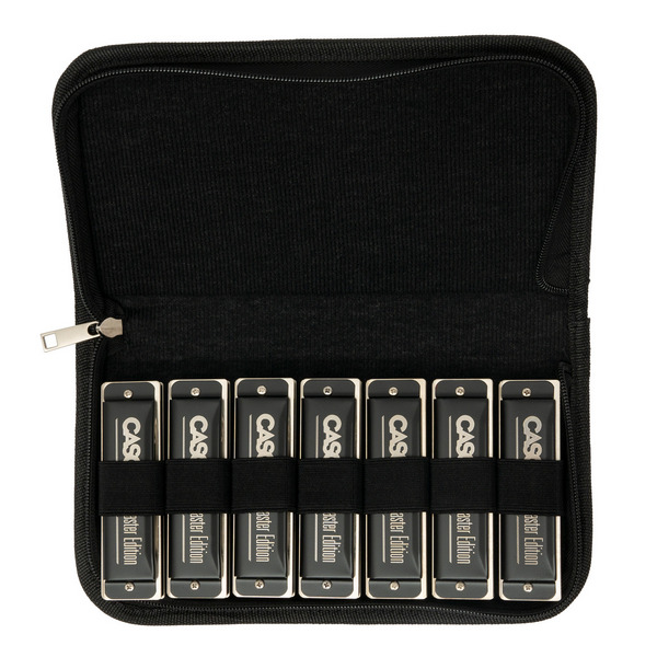 Master Edition Blues Mundharmonika Set  in 7 Tonarten (C - D - E - F - G - A - Bb)  7 Mundharmonikas mit Tasche