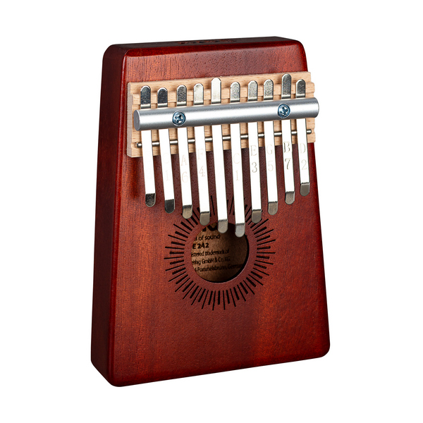 Kalimba Mahagoni 10 Rot&nbsp;&nbsp;&nbsp;&nbsp;Sela-Set mit Kalimba, Polstertasche und Stimmhammer