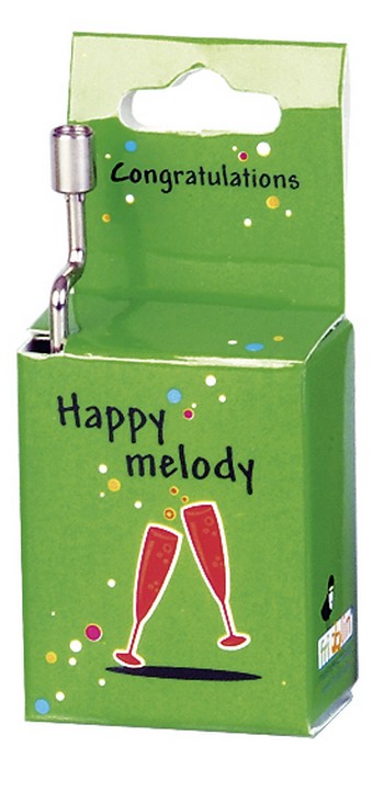 Spieluhr Happy Melodie Congratulations  Music-Box Spieluhr in Motivschachtel  
