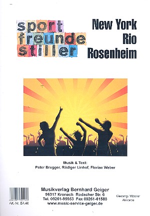 New York Rio Rosenheim:  für Klavier (Gesang/Gitarre)  