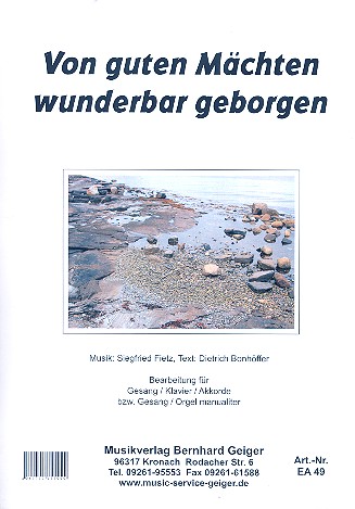 Von guten Mächten wunderbar geborgen&nbsp;&nbsp;für Klavier (Orgel) (mit Text und Akkorden)&nbsp;&nbsp;
