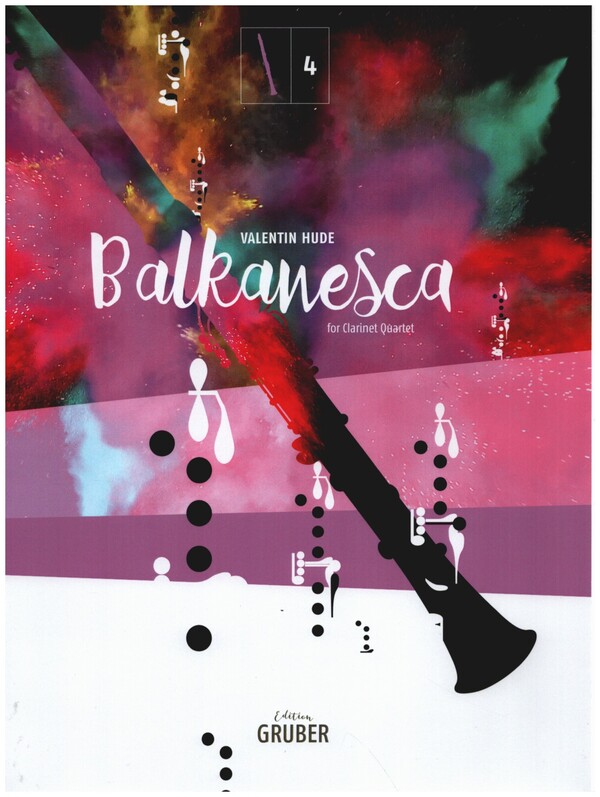 Balkanesca  für 3 Klarinetten und Bassklarinette  Partitur und Stimmen