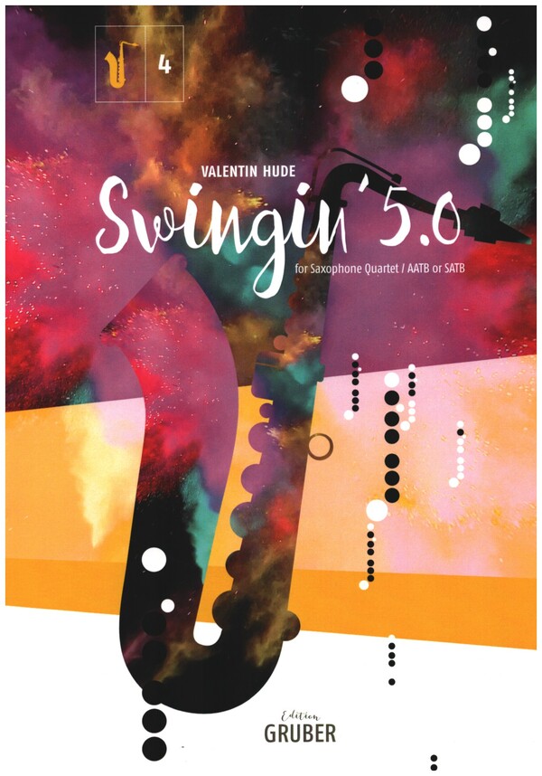 Swingin' 5.0  für 4 Saxophone (S(A)ATBar)  Partitur und Stimmen