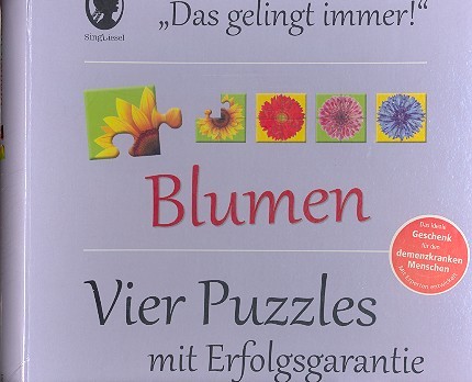 Blumen 4 Puzzles mit Erfolgsgarantie    