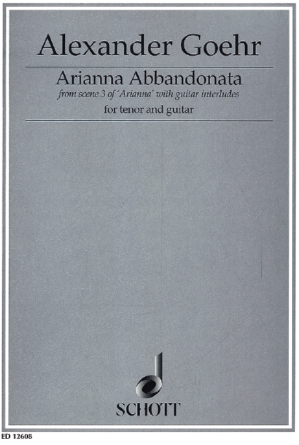 Arianna Abbandonata  for tenor and guitar  