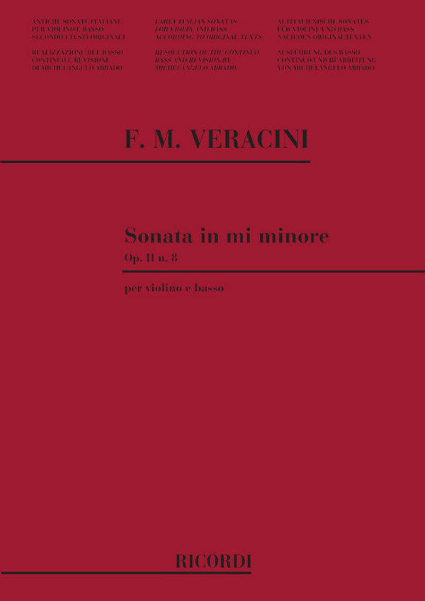 Sonata mi minore op.2,8  per violino e basso  
