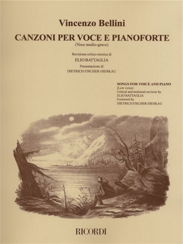 Canzoni per voce medio-grave  e pianoforte  Battaglia, E., rev.