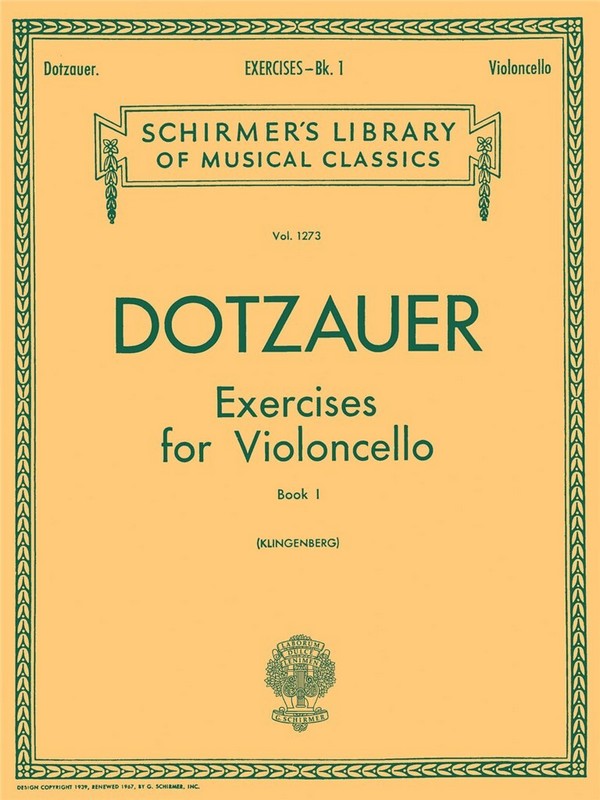 Exercises for violoncello vol.1  (nos.1-34)  
