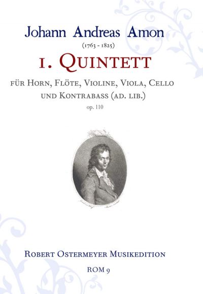 Quintett op.110 für Horn, Flöte, Violine, Viola  und Violoncello (Kontrabass ad lib)  Partitur und Stimmen