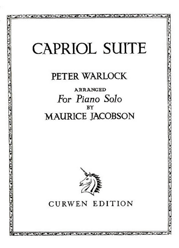 Capriol suite  for piano solo  