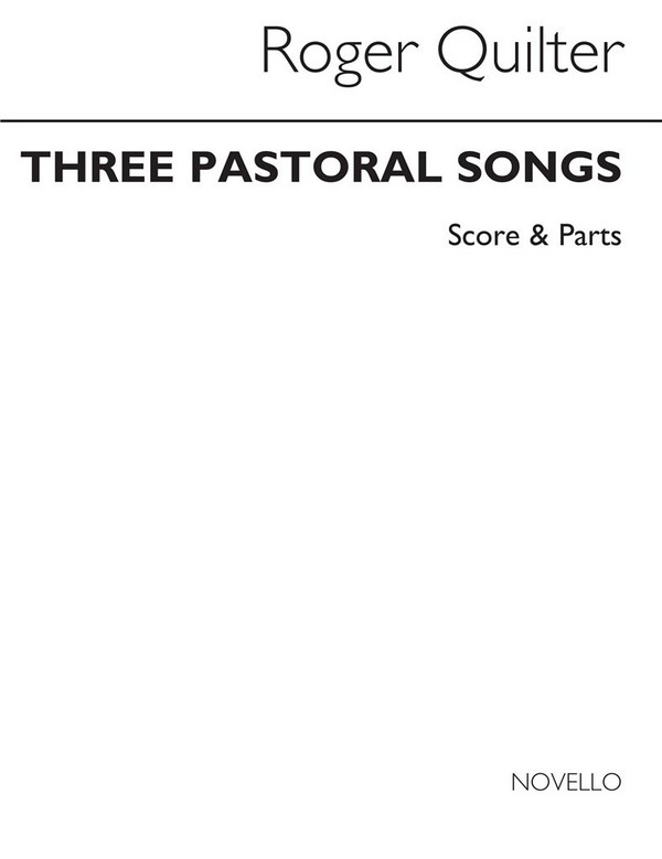 3 pastoral songs op.22 for high  voice, violin, violoncello and  piano, parts