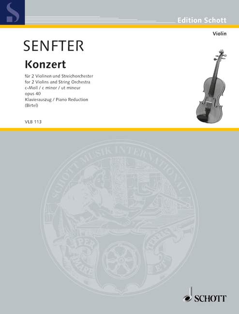 Konzert c-Moll op. 40  für 2 Violinen und Streichorchester  Klavierauszug mit Solostimmen
