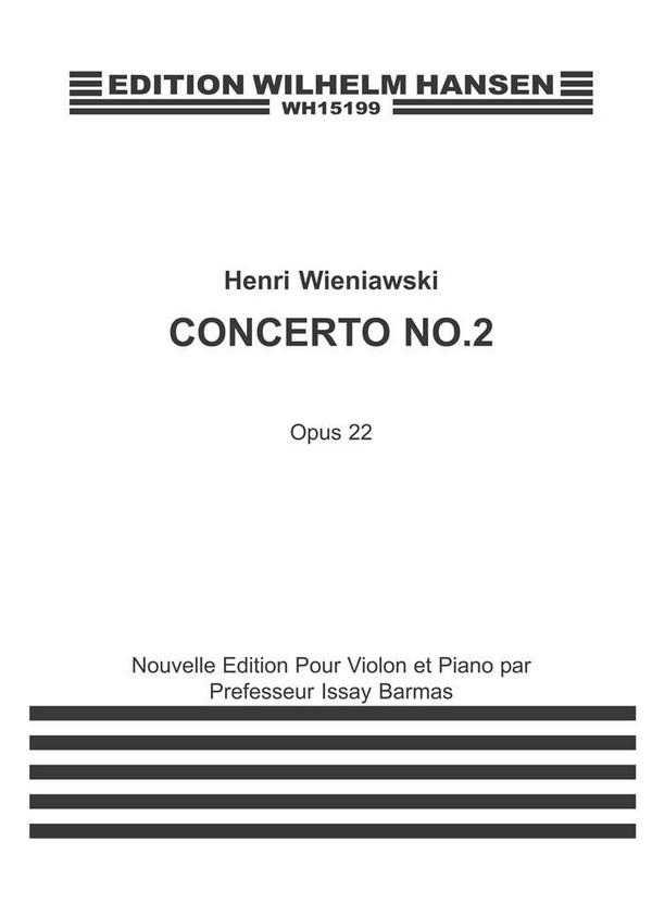 Konzert d-Moll Nr.2 op.22 für  Violine und Orchester  für Violine und Klavier