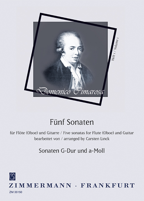 5 Sonaten Band 1  für Flöte (Oboe) und Gitarre  Stimmen