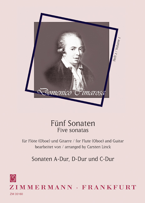 5 Sonaten Band 2  für Flöte (Oboe) und Gitarre  Stimmen