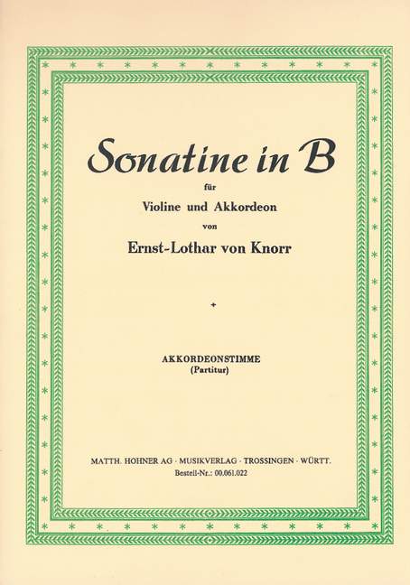 Sonatine B-Dur  für Violine und Akkordeon  