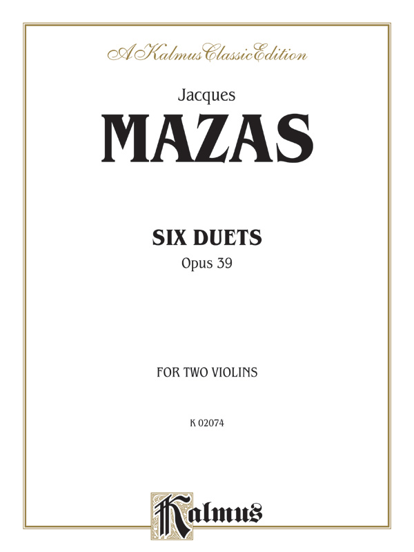 6 duets op.39 for 2 violins  parts  