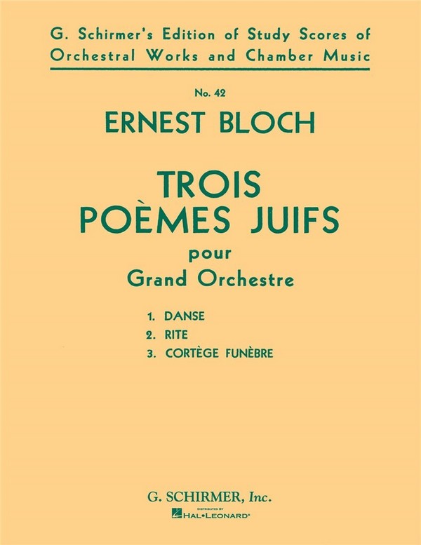 3 Poèmes Juifs for orchestra  study score  