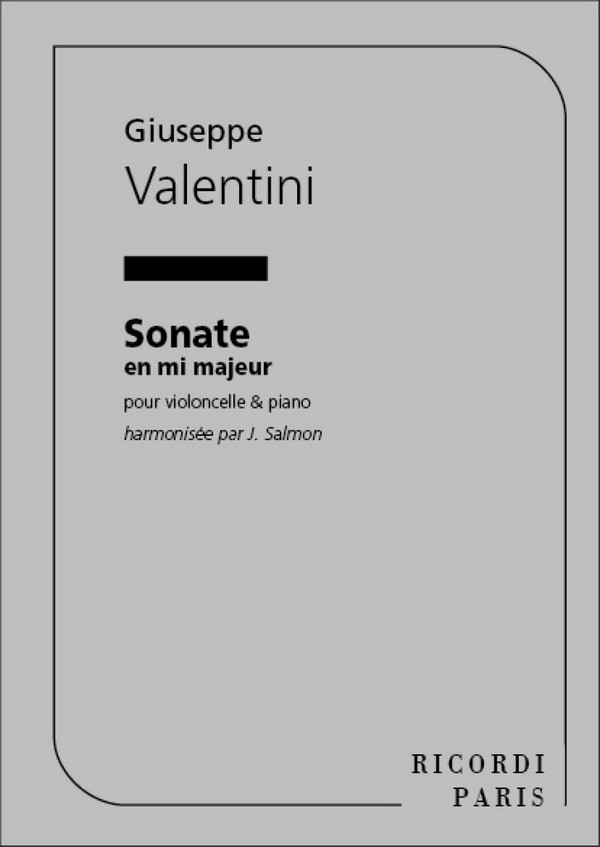 Sonate E-Dur für Violoncello und Klavier    