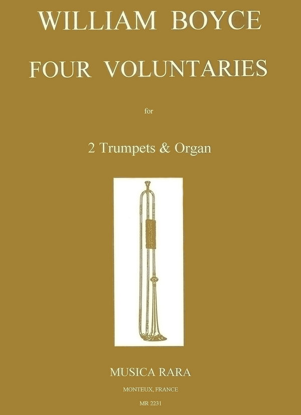 4 Voluntaries  for 2 trumpets and organ  parts