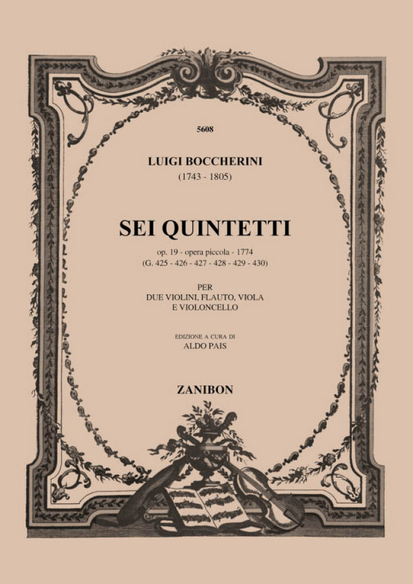 6 Quintette op.19 für 2 Violinen,  Flöte, Viola und Violoncello  Stimmen