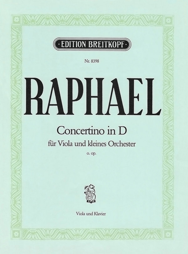 Concertino in D  für Viola und kleines Orchester  für Viola und Klavier