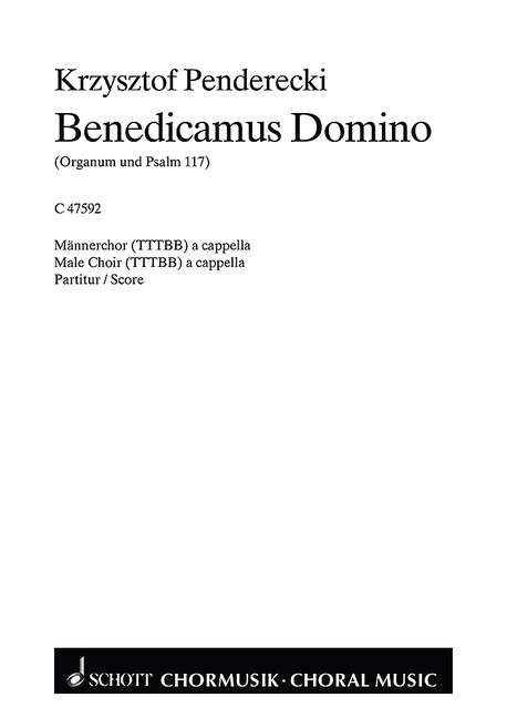 Benedicamus Domino  für Männerchor (TTTBB)  Chorpartitur