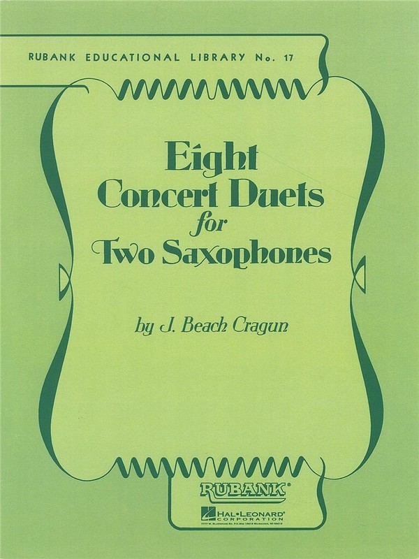 8 Concert Duets for 2 saxophones  score  