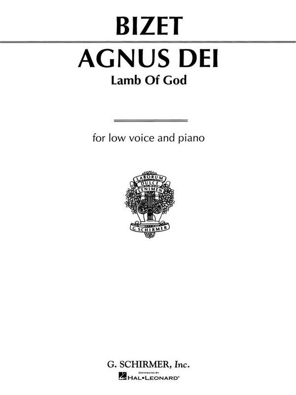 Agnus Dei  für Gesang (tief) und Klavier (en/lat)  