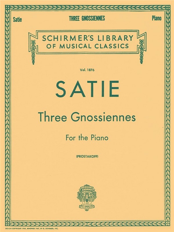3 Gnossiennes  for piano  
