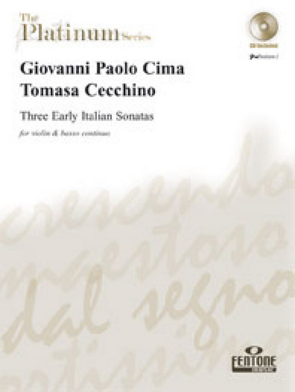 3 early Italian Sonatas (+CD)  for violin and Bc  