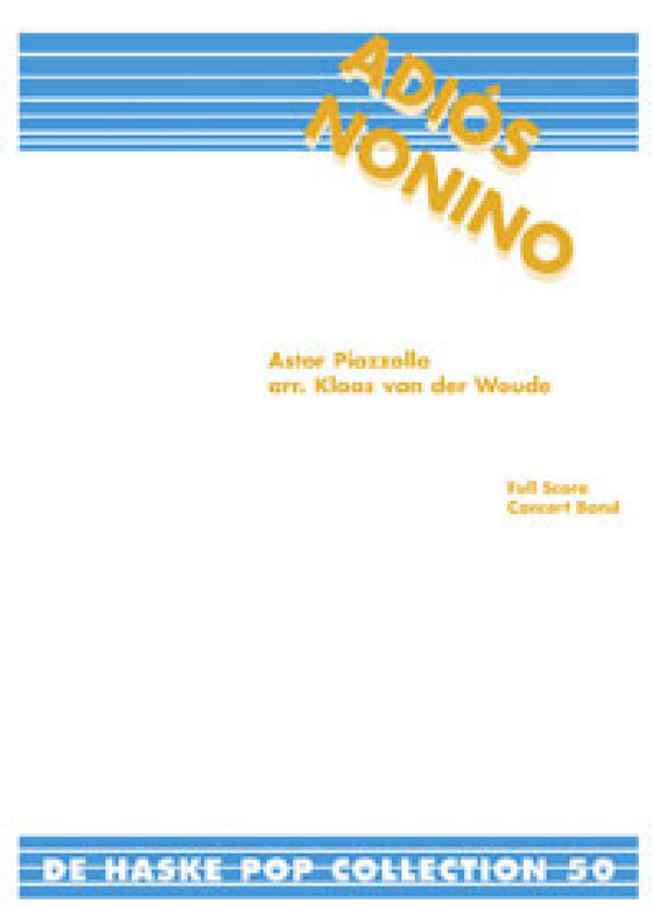 Adios Nonino  für Blasorchester  Partitur und Stimmen