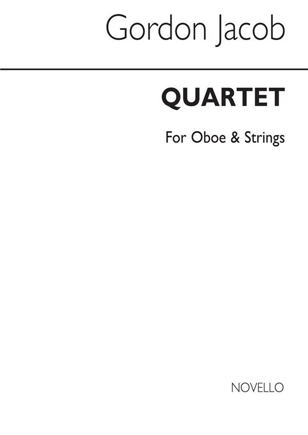 Quartet for oboe, violin, viola  and violoncello  study score,  archive copy