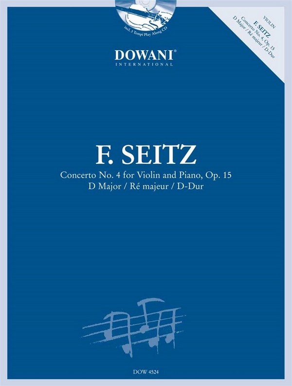 Konzert D-Dur Nr.4 op.15 (+CD)  für Violine und Klavier  