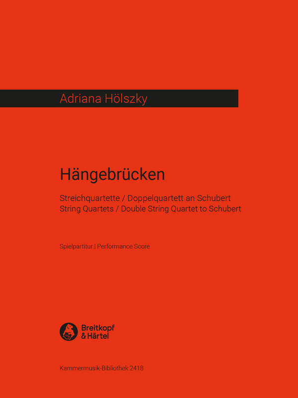Hängebrücken Streichquartett an Schubert  für 2 Violinen, Viola und Violoncello  Partitur (Kopie der Handschrift)