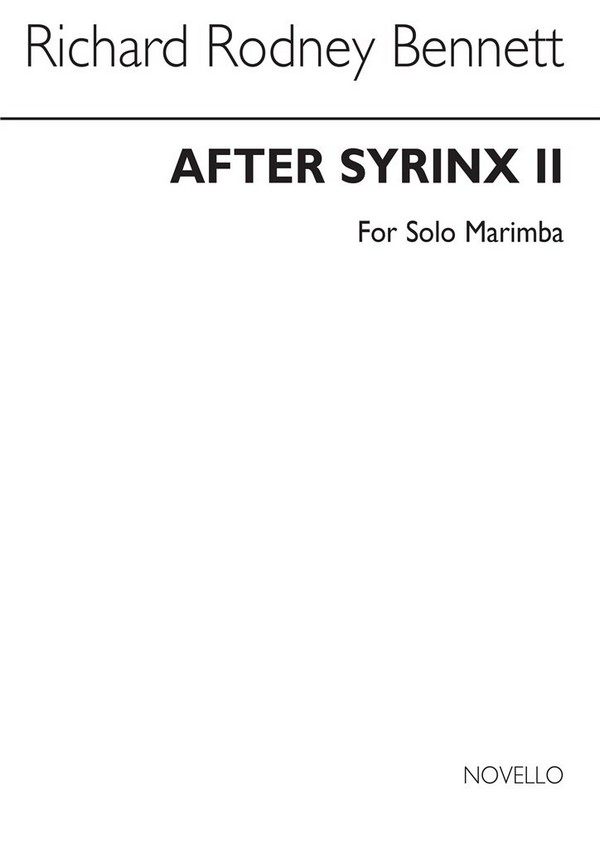After Syrinx II for marimba solo  archiv copy  