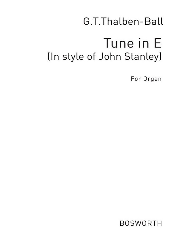 Tune in E in the Style of John Stanley  for organ  