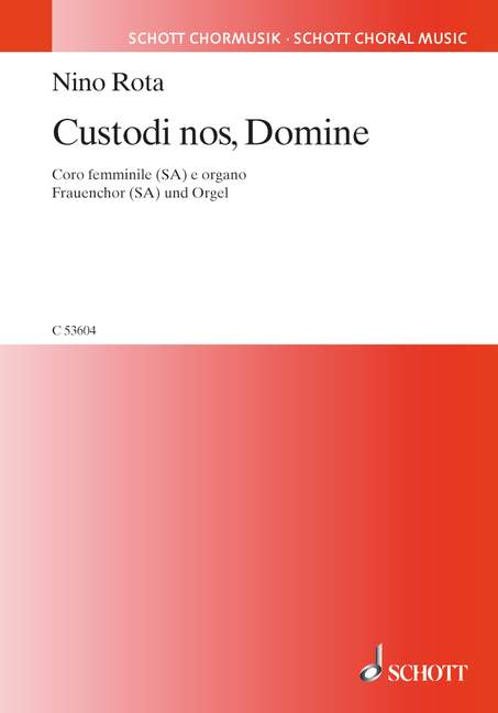 Custodi nos, Domine  für Frauenchor (SA) und Orgel  Chorpartitur