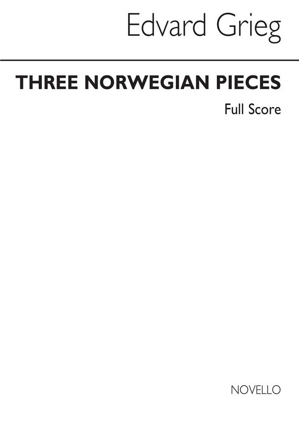 3 norwegian Pieces op.17  for string orchestra  score