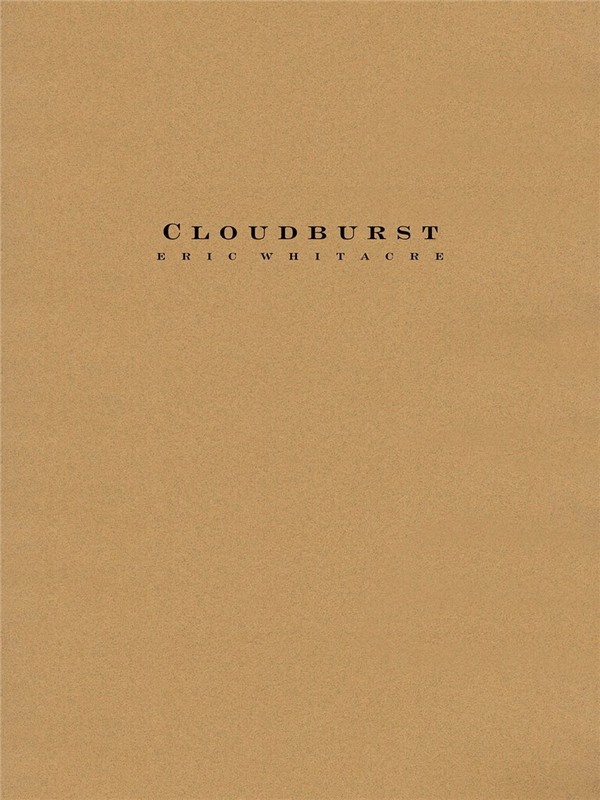 Cloudburst for concert band and percussion  score and parts  