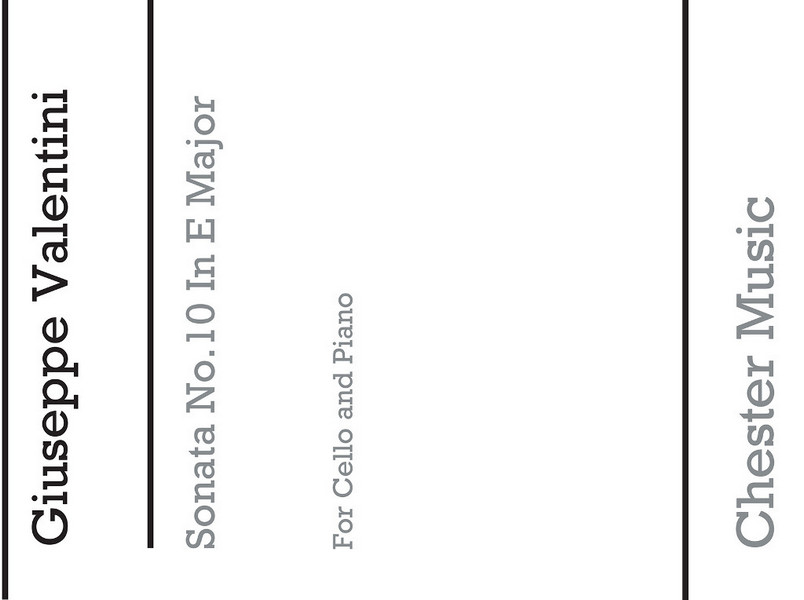 Sonate E-Dur Nr.10 für Violoncello  und Klavier  Archivkopie