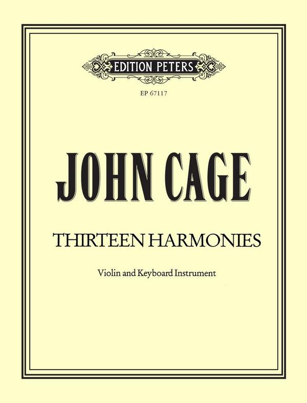 13 Harmonies (1986)  for violin and keyboard  
