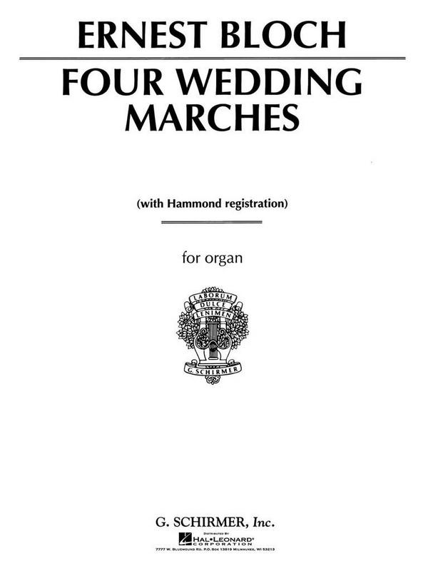 4 Wedding Marches for organ  (Hammond registration)  