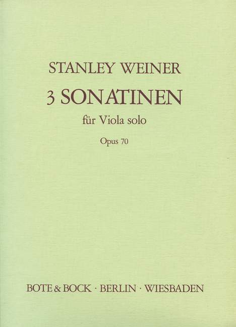 3 Sonatinen op.70  für Viola  