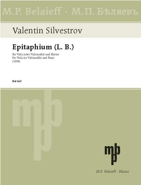 Epitaphium (L.B.)  für Viola (Violoncello) und Klavier  