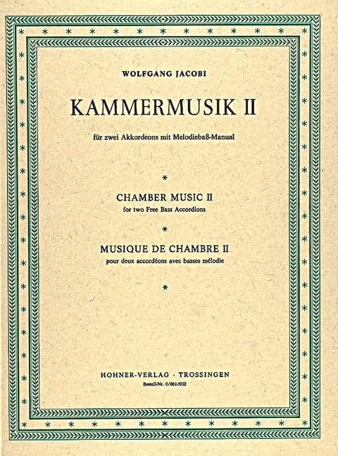 Kammermusik 2  für 2 Akkordeons  Partitur