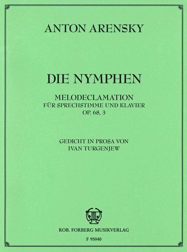 Die Nymphen op.68,3 für  Sprechstimme und Klavier  